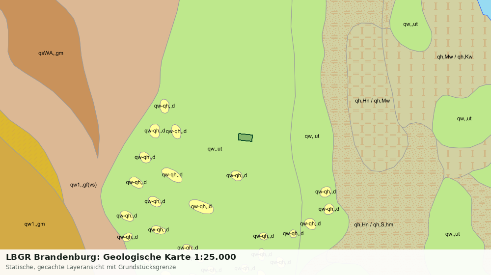 Statische Kartenansicht: LBGR Brandenburg: Geologische Karte 1:25.000