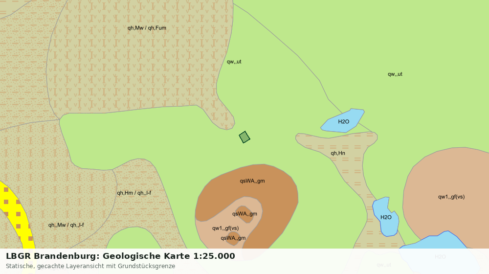 Statische Kartenansicht: LBGR Brandenburg: Geologische Karte 1:25.000