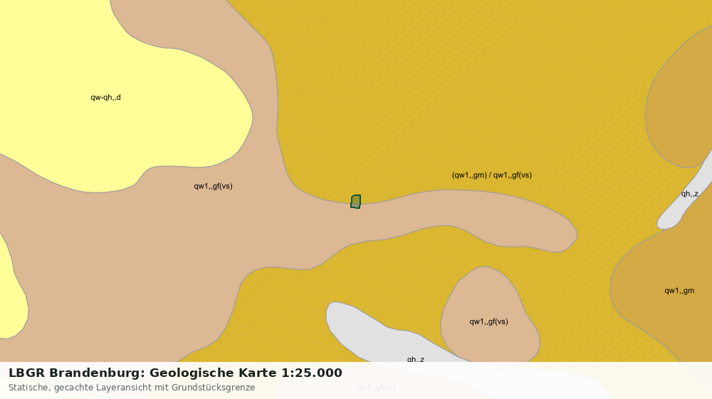 Statische Kartenansicht: LBGR Brandenburg: Geologische Karte 1:25.000
