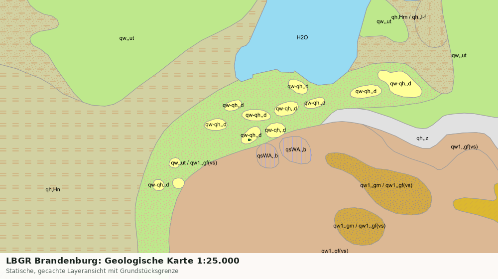 Statische Kartenansicht: LBGR Brandenburg: Geologische Karte 1:25.000
