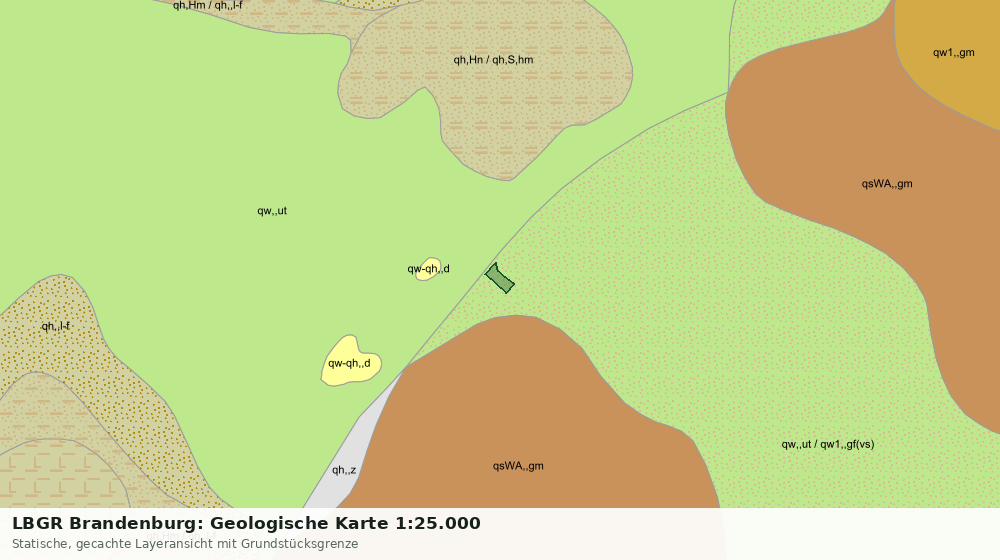 Statische Kartenansicht: LBGR Brandenburg: Geologische Karte 1:25.000