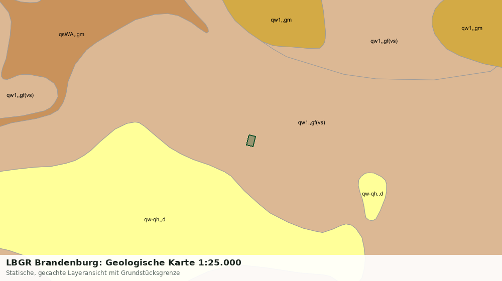 Statische Kartenansicht: LBGR Brandenburg: Geologische Karte 1:25.000