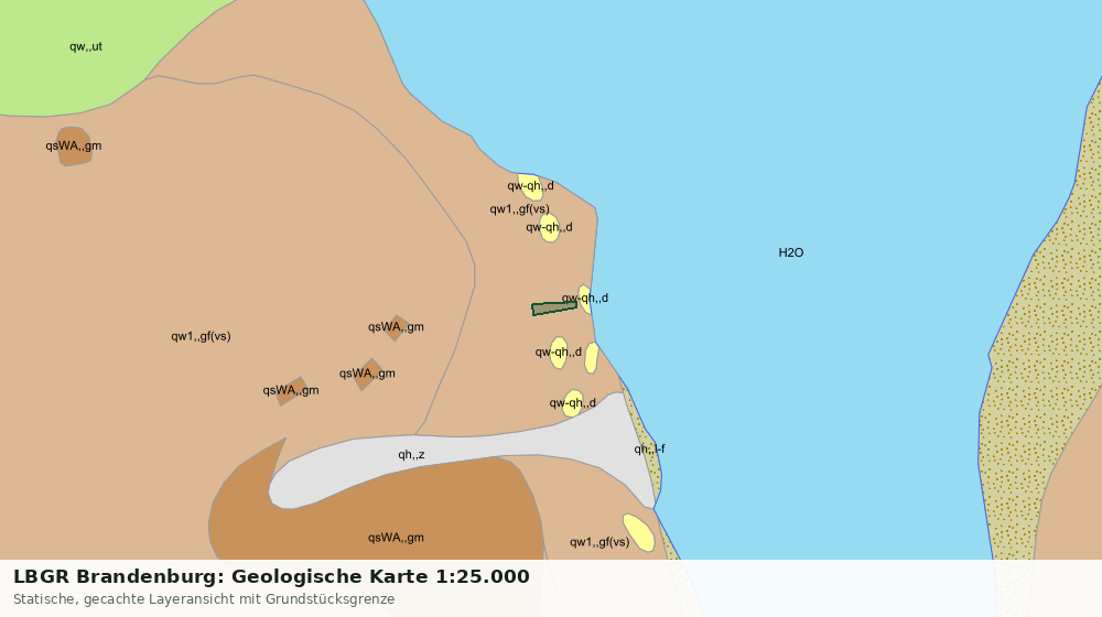 Statische Kartenansicht: LBGR Brandenburg: Geologische Karte 1:25.000