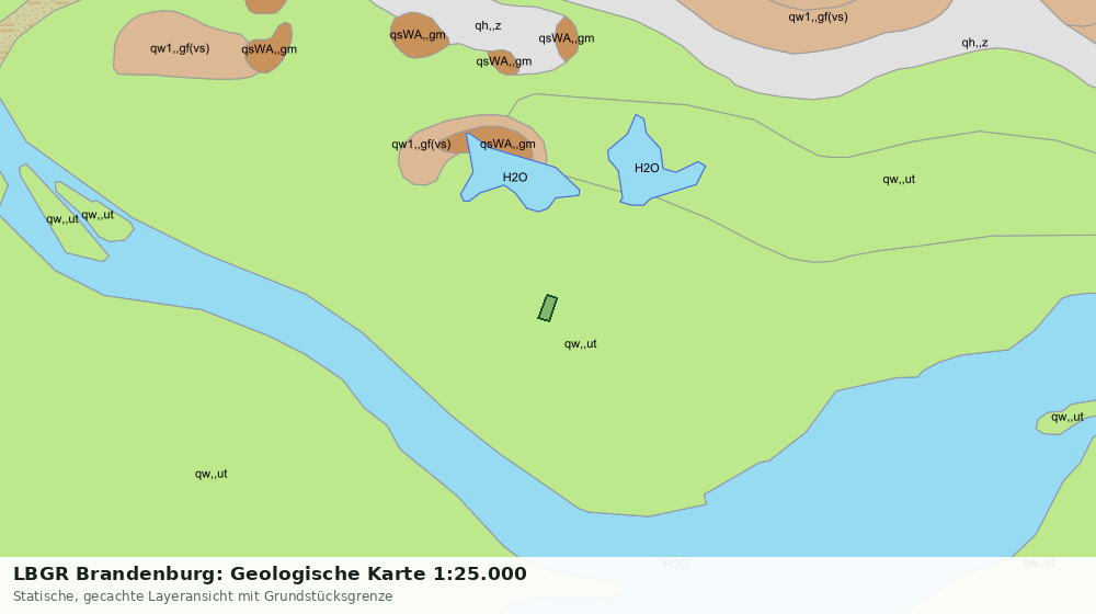Statische Kartenansicht: LBGR Brandenburg: Geologische Karte 1:25.000