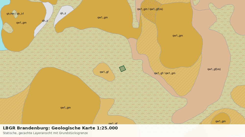 Statische Kartenansicht: LBGR Brandenburg: Geologische Karte 1:25.000