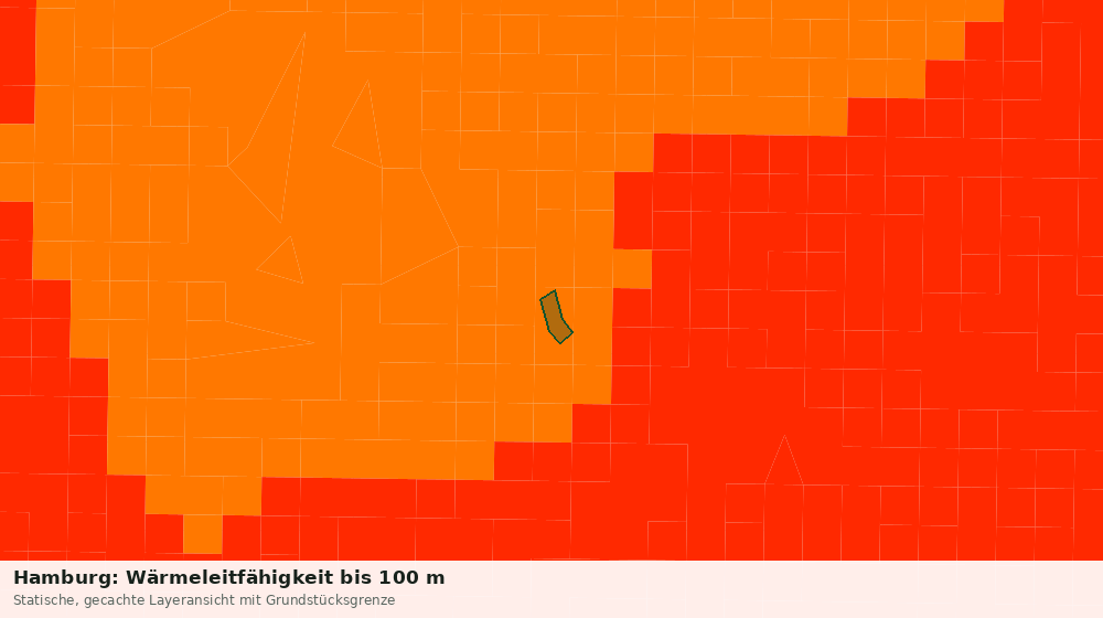 Statische Kartenansicht: Hamburg: Wärmeleitfähigkeit bis 100 m