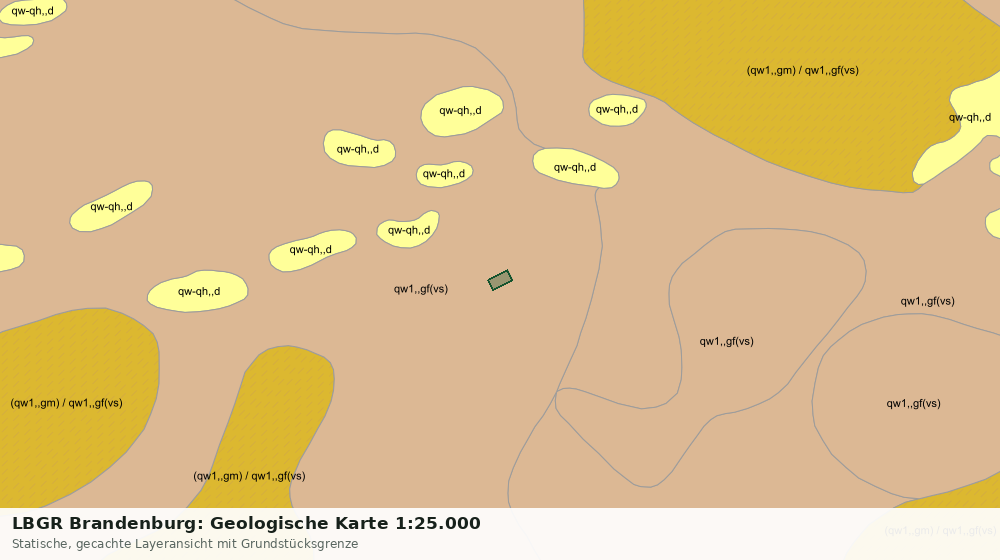 Statische Kartenansicht: LBGR Brandenburg: Geologische Karte 1:25.000