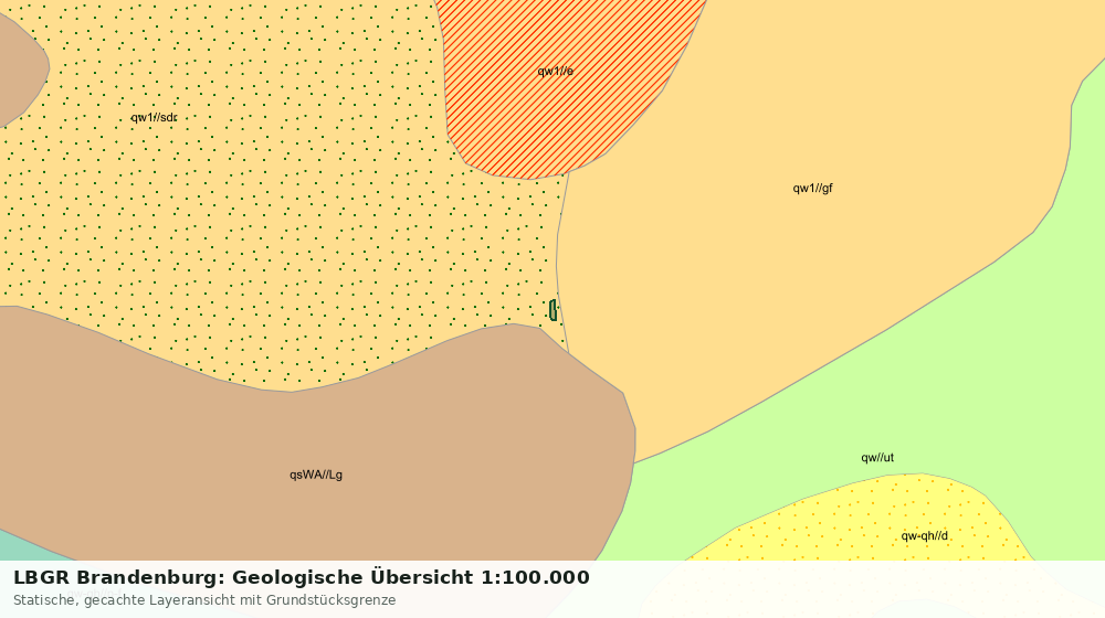 Statische Kartenansicht: LBGR Brandenburg: Geologische Übersicht 1:100.000