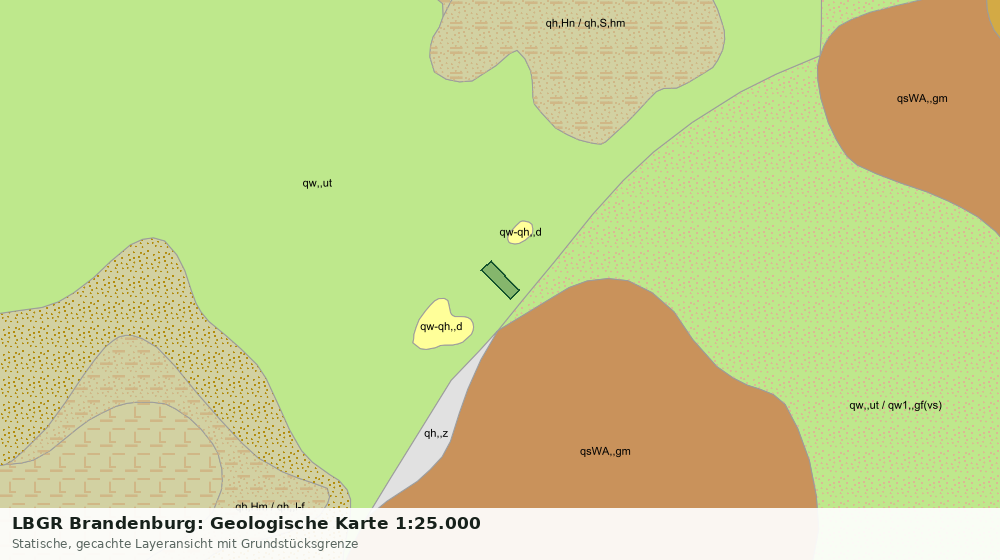 Statische Kartenansicht: LBGR Brandenburg: Geologische Karte 1:25.000