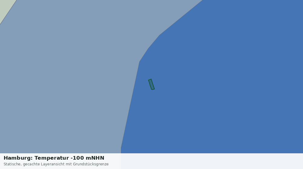 Statische Kartenansicht: Hamburg: Temperatur -100 mNHN