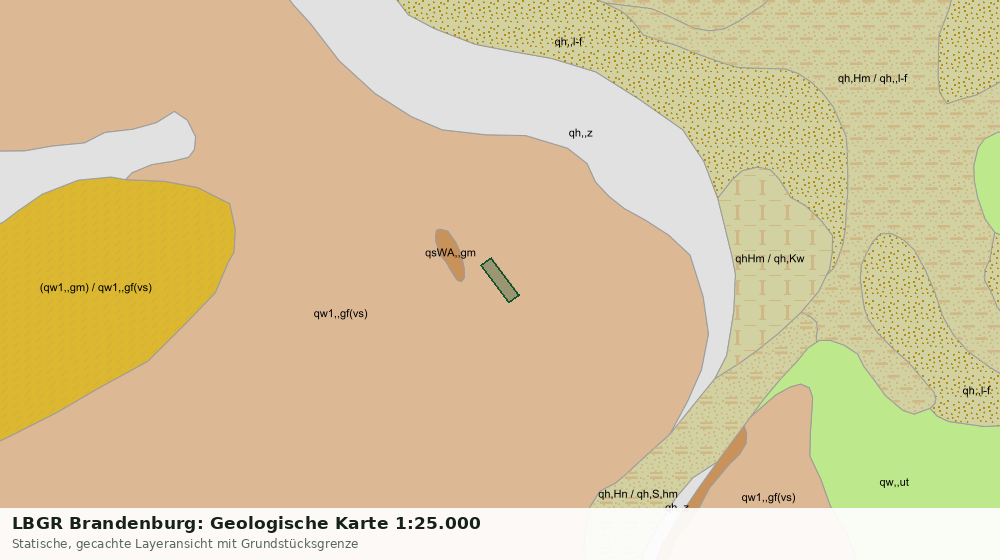 Statische Kartenansicht: LBGR Brandenburg: Geologische Karte 1:25.000