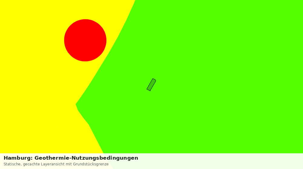 Statische Kartenansicht: Hamburg: Geothermie-Nutzungsbedingungen