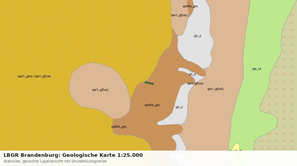 Statische Kartenansicht: LBGR Brandenburg: Geologische Karte 1:25.000