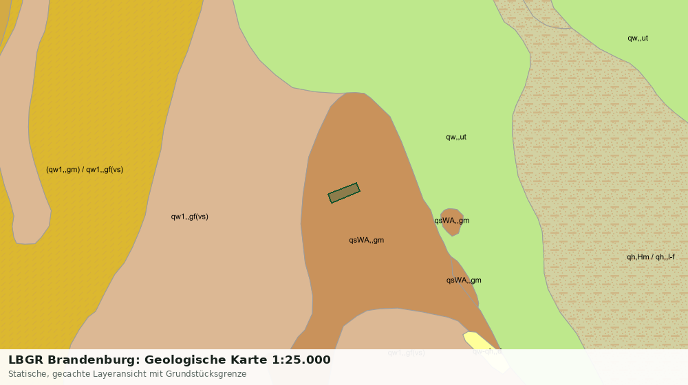 Statische Kartenansicht: LBGR Brandenburg: Geologische Karte 1:25.000