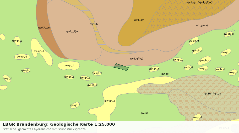 Statische Kartenansicht: LBGR Brandenburg: Geologische Karte 1:25.000