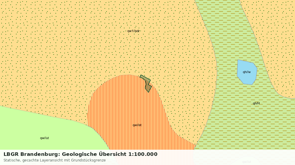 Statische Kartenansicht: LBGR Brandenburg: Geologische Übersicht 1:100.000