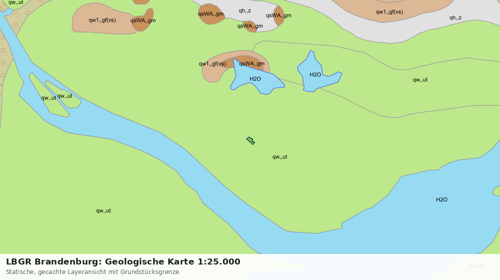 Statische Kartenansicht: LBGR Brandenburg: Geologische Karte 1:25.000