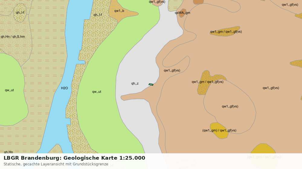 Statische Kartenansicht: LBGR Brandenburg: Geologische Karte 1:25.000