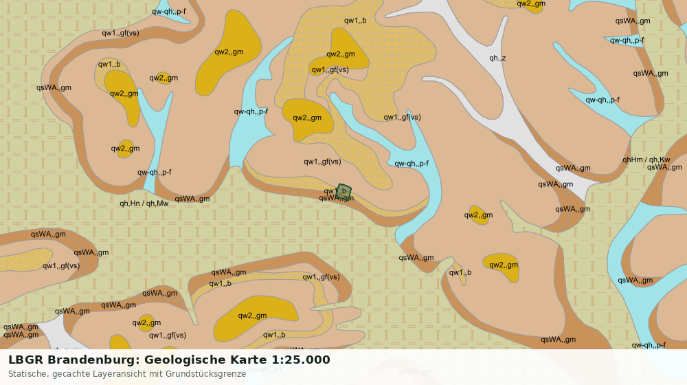 Statische Kartenansicht: LBGR Brandenburg: Geologische Karte 1:25.000