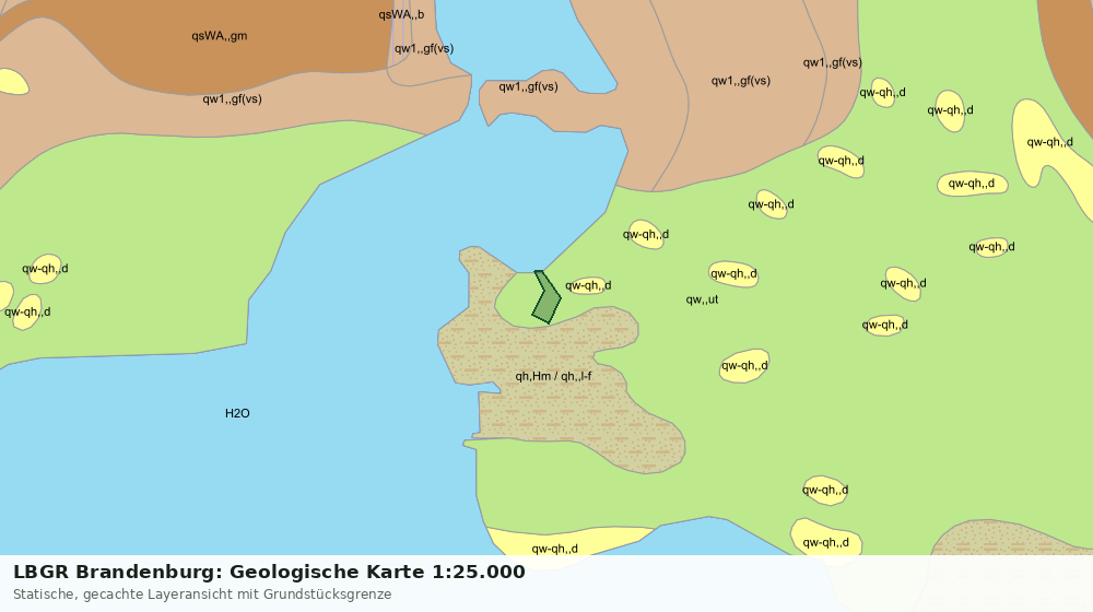 Statische Kartenansicht: LBGR Brandenburg: Geologische Karte 1:25.000