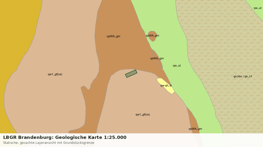 Statische Kartenansicht: LBGR Brandenburg: Geologische Karte 1:25.000