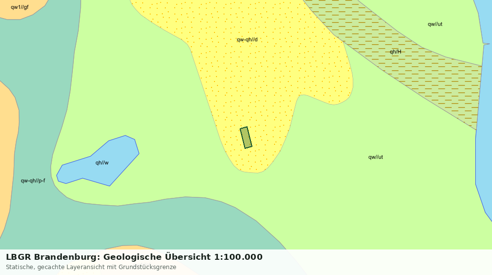 Statische Kartenansicht: LBGR Brandenburg: Geologische Übersicht 1:100.000
