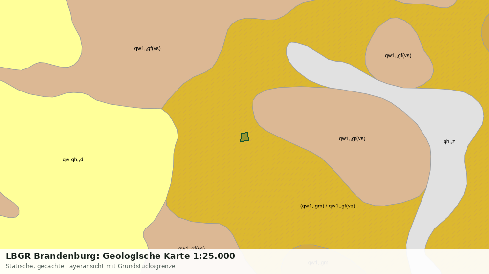 Statische Kartenansicht: LBGR Brandenburg: Geologische Karte 1:25.000