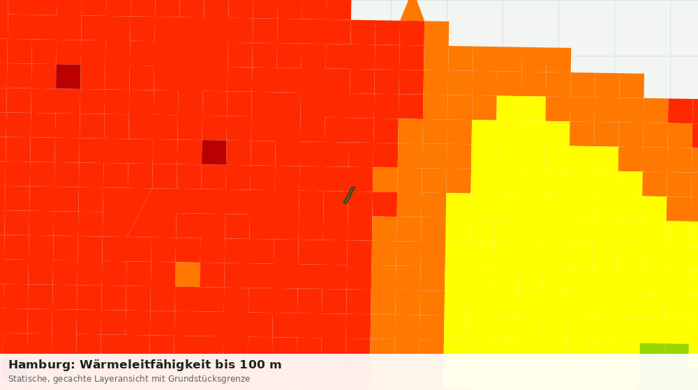 Statische Kartenansicht: Hamburg: Wärmeleitfähigkeit bis 100 m