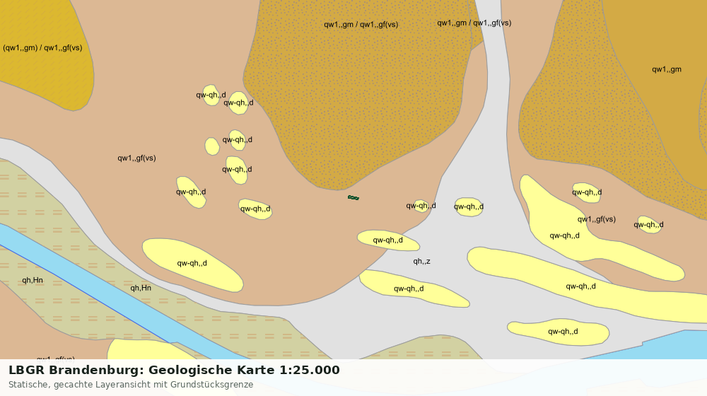 Statische Kartenansicht: LBGR Brandenburg: Geologische Karte 1:25.000