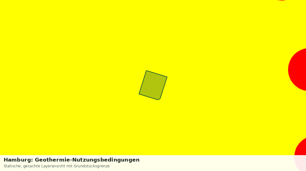 Statische Kartenansicht: Hamburg: Geothermie-Nutzungsbedingungen