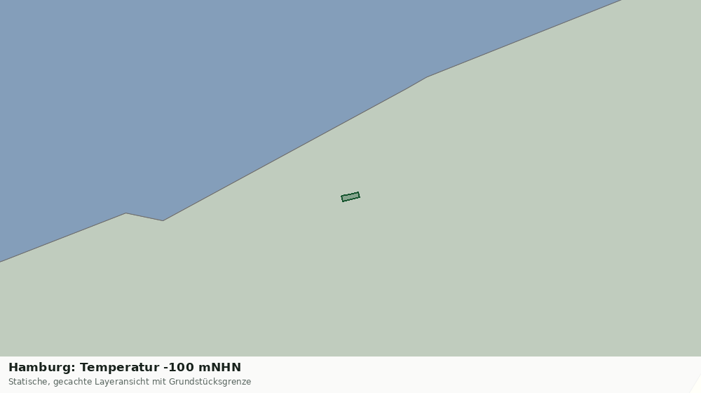 Statische Kartenansicht: Hamburg: Temperatur -100 mNHN