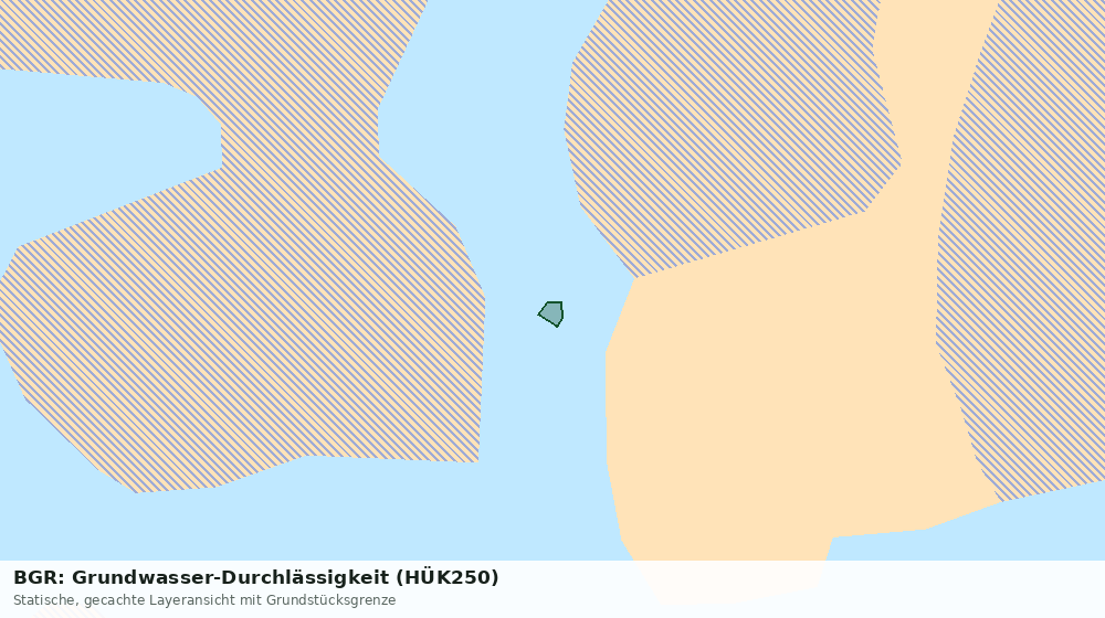 Statische Kartenansicht: BGR: Grundwasser-Durchlässigkeit (HÜK250)
