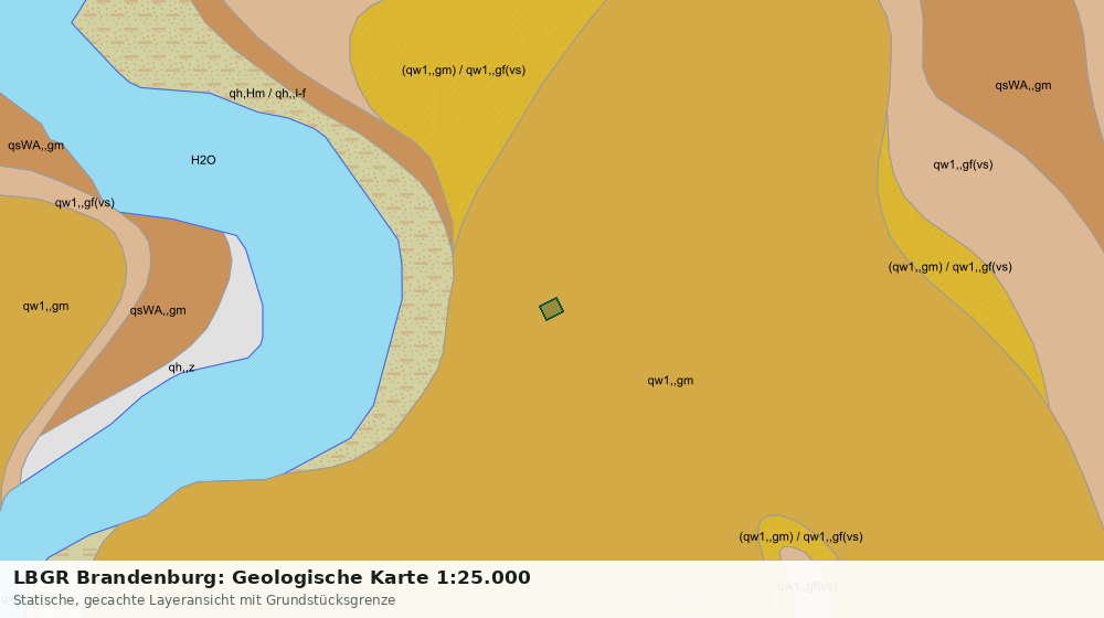 Statische Kartenansicht: LBGR Brandenburg: Geologische Karte 1:25.000