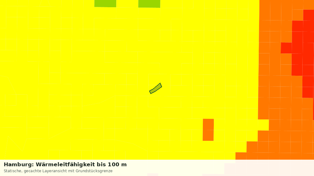 Statische Kartenansicht: Hamburg: Wärmeleitfähigkeit bis 100 m