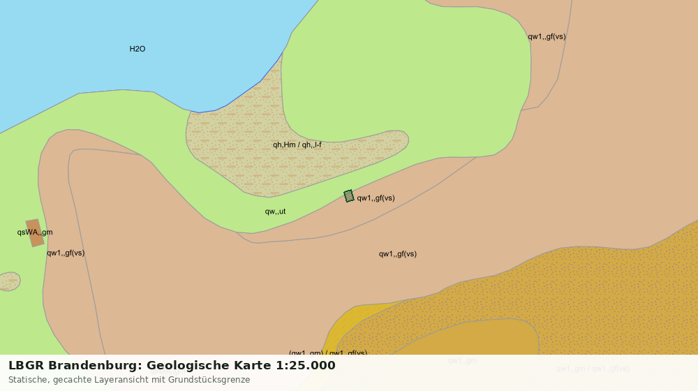 Statische Kartenansicht: LBGR Brandenburg: Geologische Karte 1:25.000