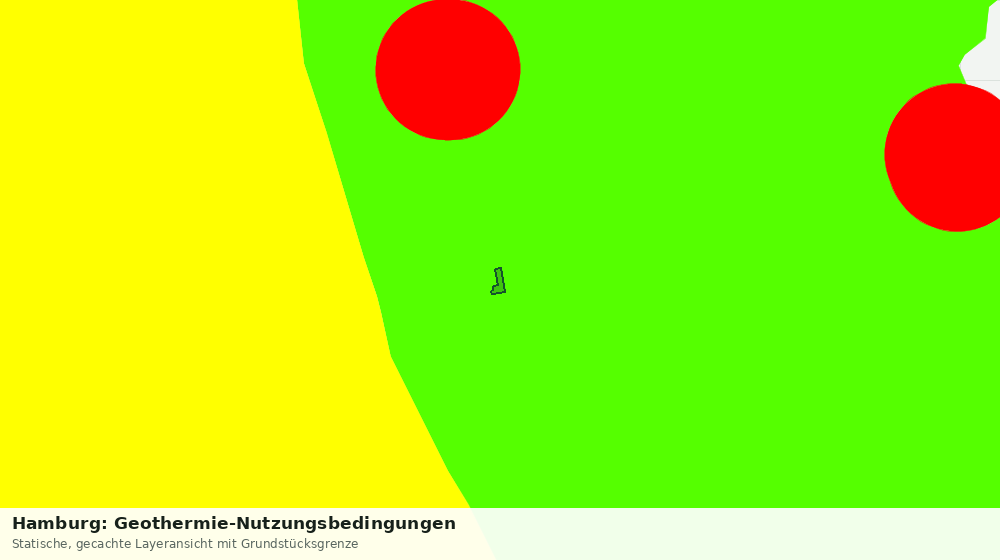 Statische Kartenansicht: Hamburg: Geothermie-Nutzungsbedingungen
