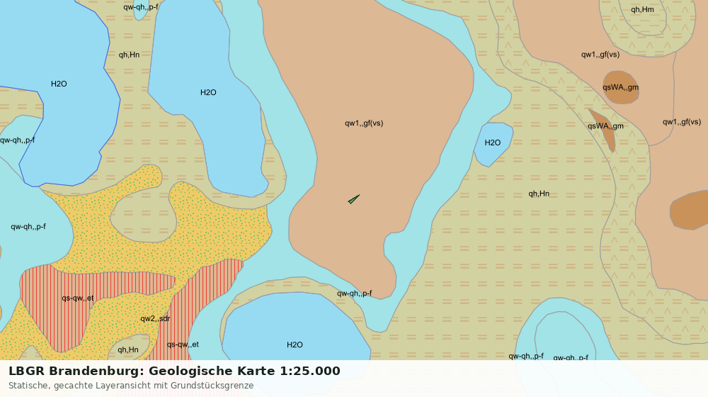 Statische Kartenansicht: LBGR Brandenburg: Geologische Karte 1:25.000