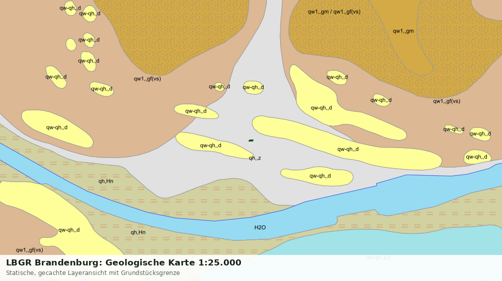 Statische Kartenansicht: LBGR Brandenburg: Geologische Karte 1:25.000