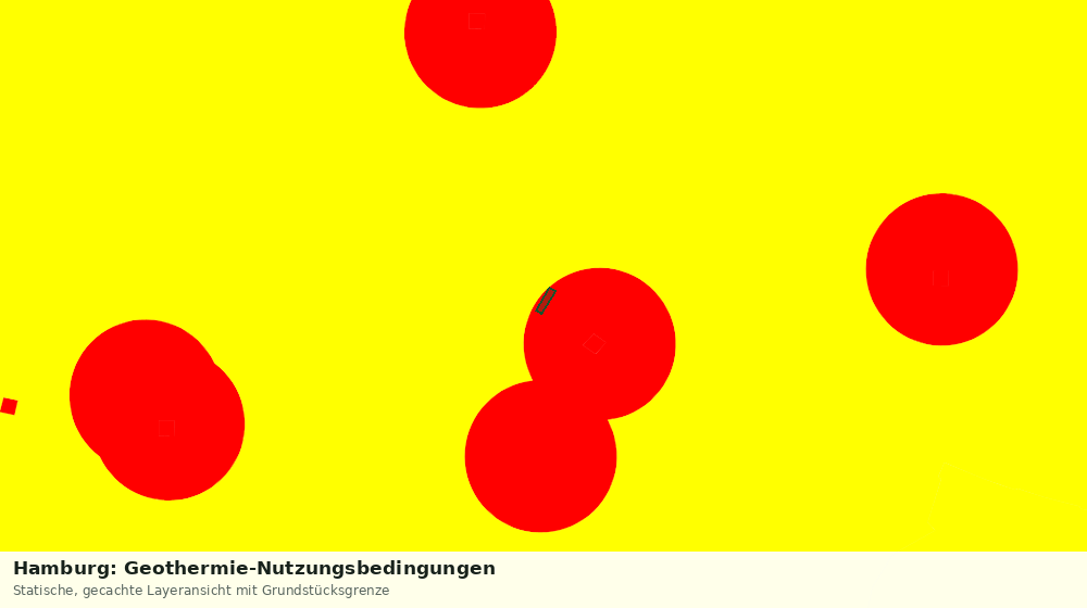 Statische Kartenansicht: Hamburg: Geothermie-Nutzungsbedingungen