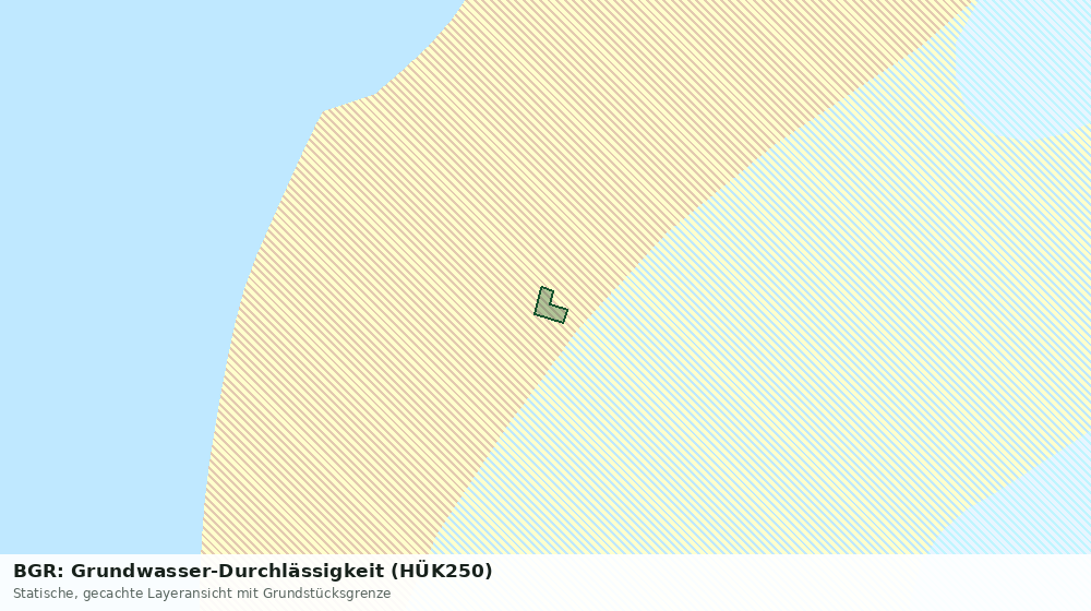 Statische Kartenansicht: BGR: Grundwasser-Durchlässigkeit (HÜK250)