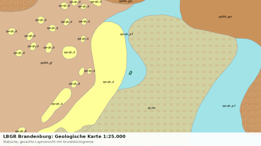 Statische Kartenansicht: LBGR Brandenburg: Geologische Karte 1:25.000