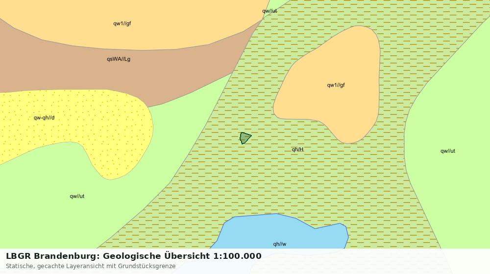 Statische Kartenansicht: LBGR Brandenburg: Geologische Übersicht 1:100.000