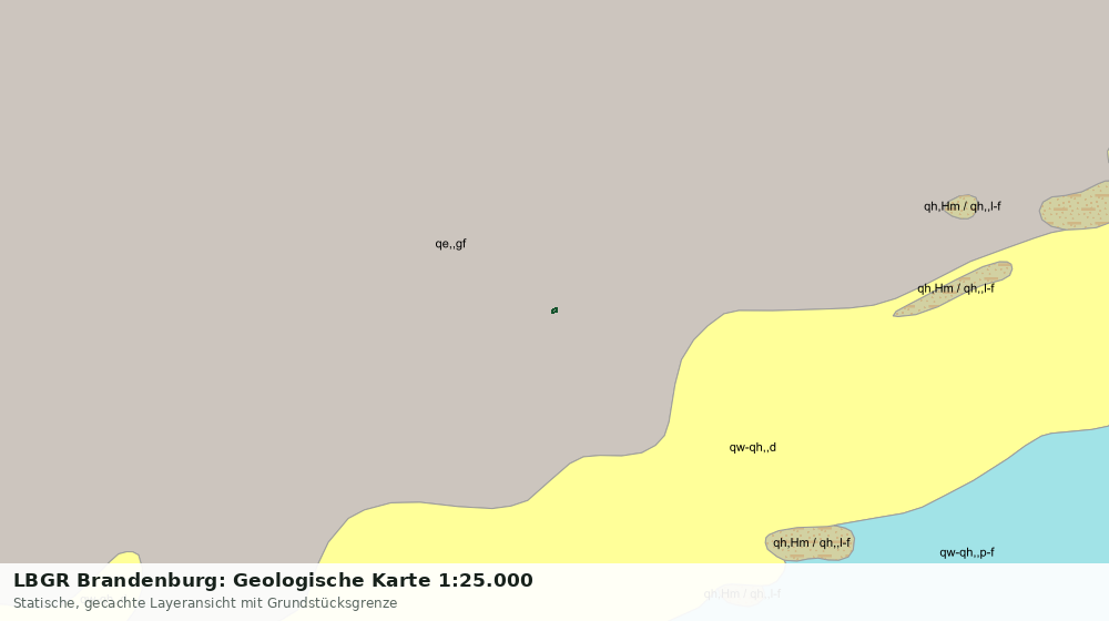 Statische Kartenansicht: LBGR Brandenburg: Geologische Karte 1:25.000