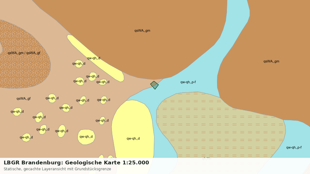 Statische Kartenansicht: LBGR Brandenburg: Geologische Karte 1:25.000