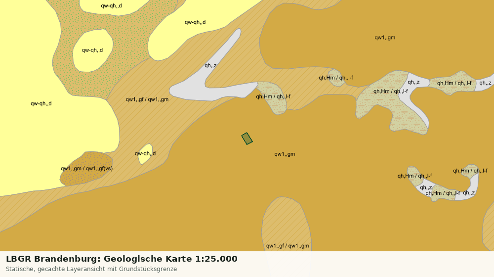 Statische Kartenansicht: LBGR Brandenburg: Geologische Karte 1:25.000