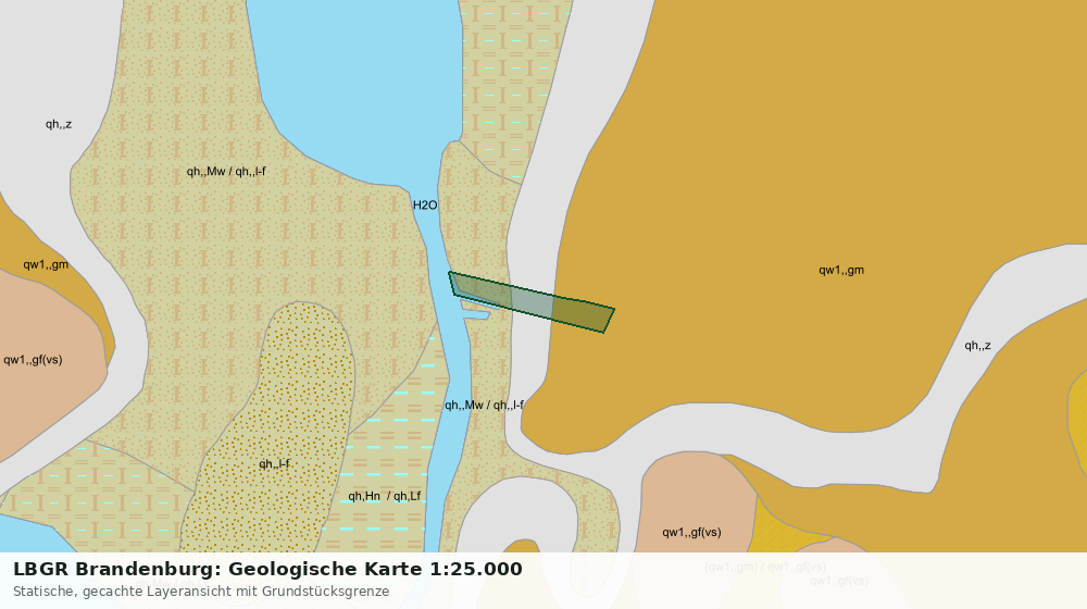Statische Kartenansicht: LBGR Brandenburg: Geologische Karte 1:25.000
