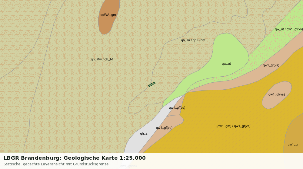 Statische Kartenansicht: LBGR Brandenburg: Geologische Karte 1:25.000