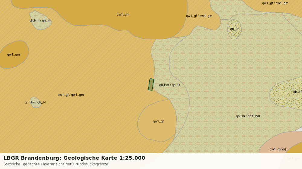 Statische Kartenansicht: LBGR Brandenburg: Geologische Karte 1:25.000