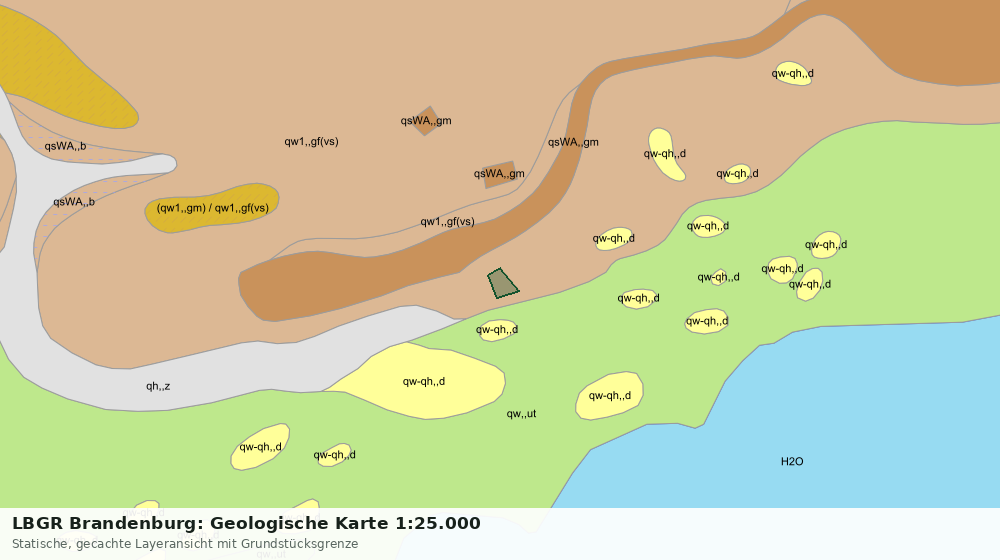 Statische Kartenansicht: LBGR Brandenburg: Geologische Karte 1:25.000