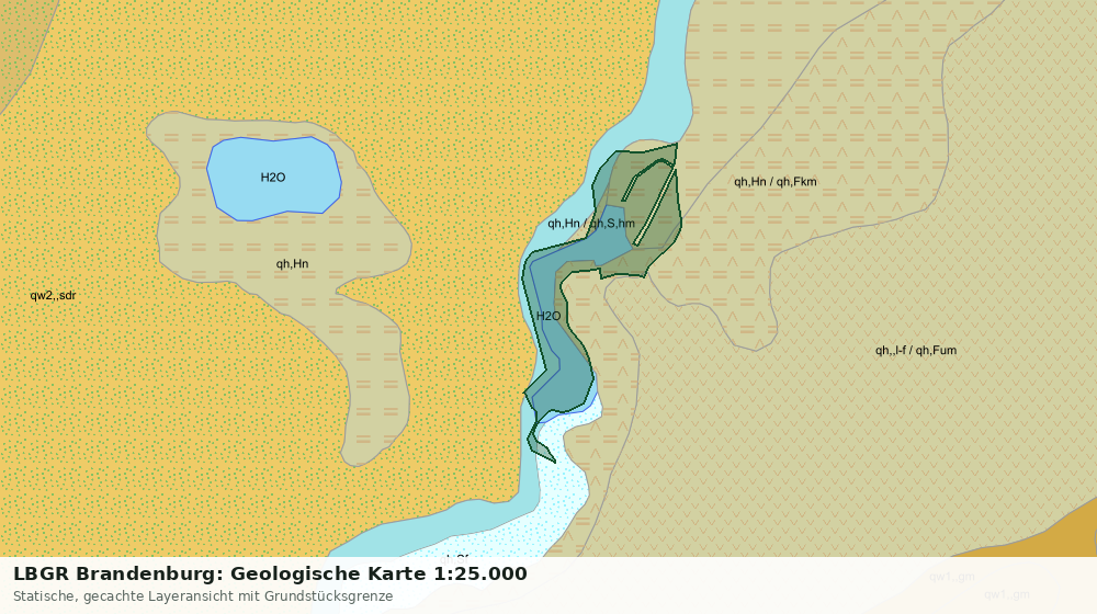 Statische Kartenansicht: LBGR Brandenburg: Geologische Karte 1:25.000